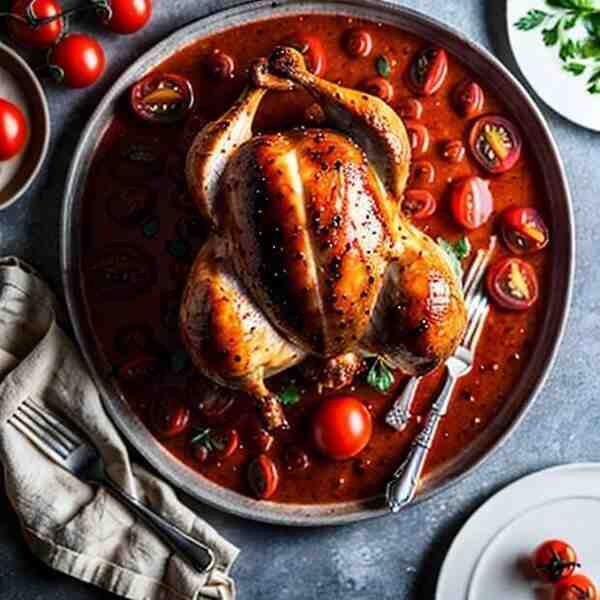 Жаркое из курицы с томатным соусом